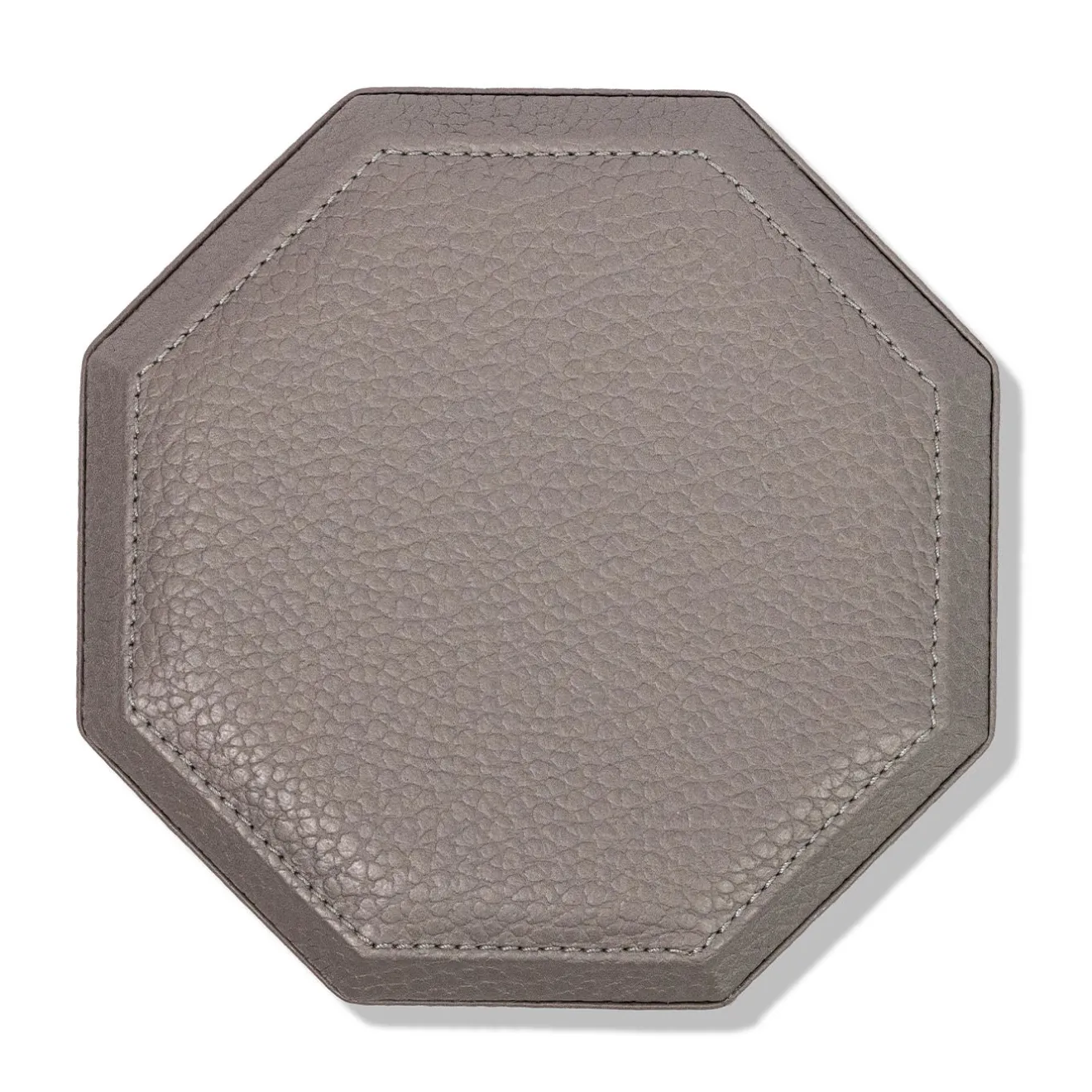 Cassigoli Scatola Ottagonale Del Monte in legno e pelle grigia luna