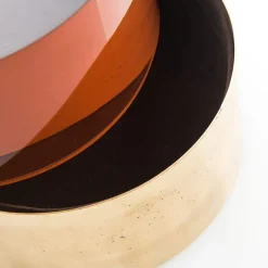 Selezioni Domus Scatola Ovale in Plex e Ottone con Coperchio Ice