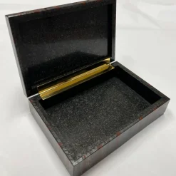 Obsydian Stone Scatola per gioielli in ferro di Saqquara Tiger