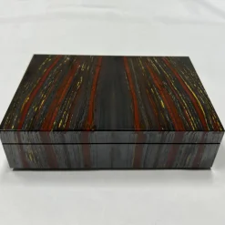 Obsydian Stone Scatola per gioielli in ferro di Saqquara Tiger