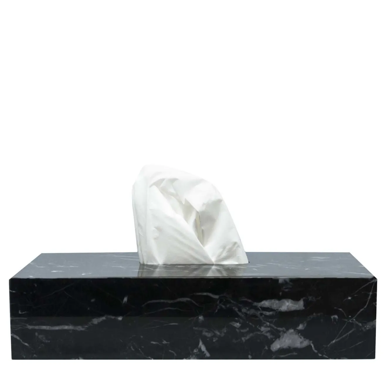 FiammettaV Home Collection Scatola per tessuti in marmo nero