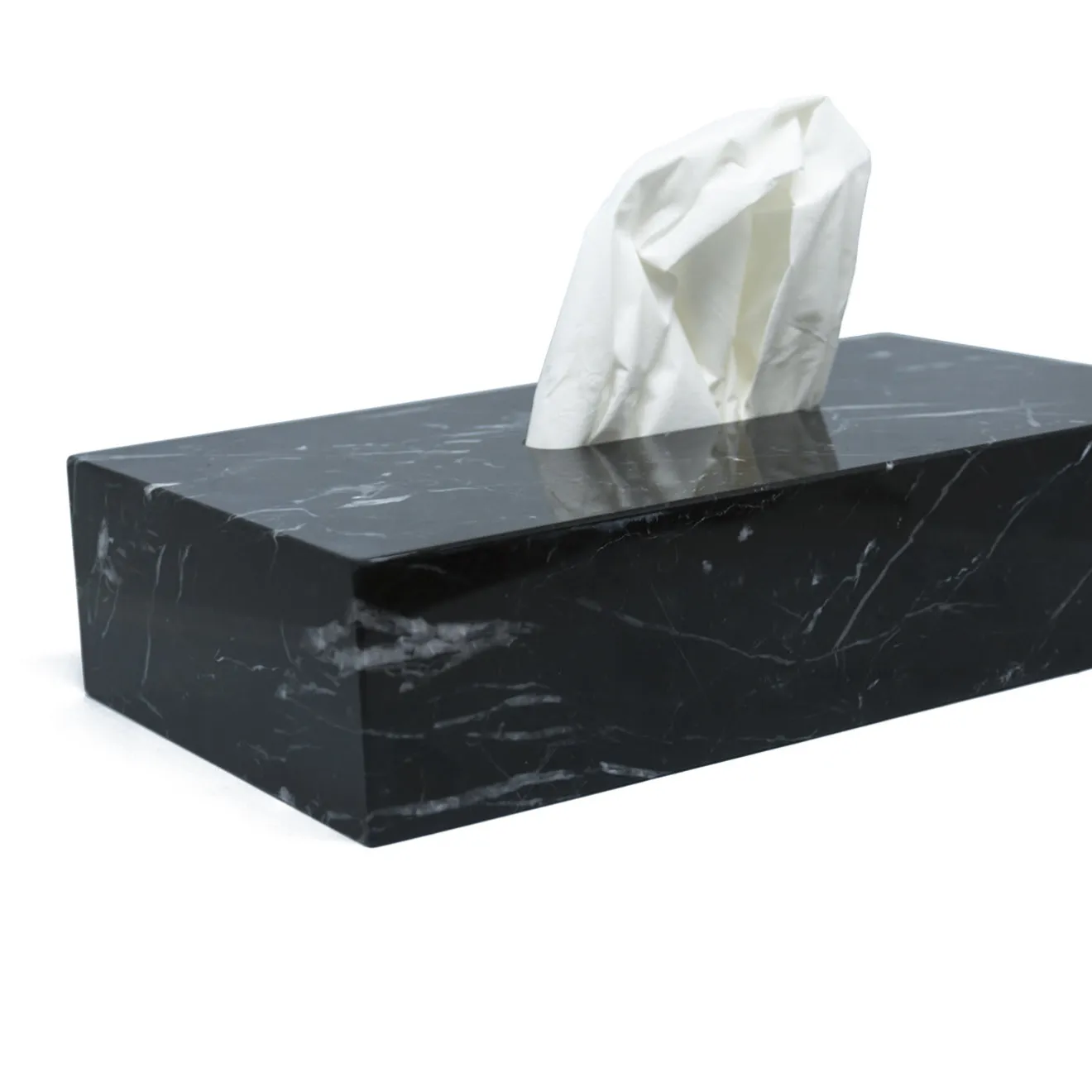 FiammettaV Home Collection Scatola per tessuti in marmo nero