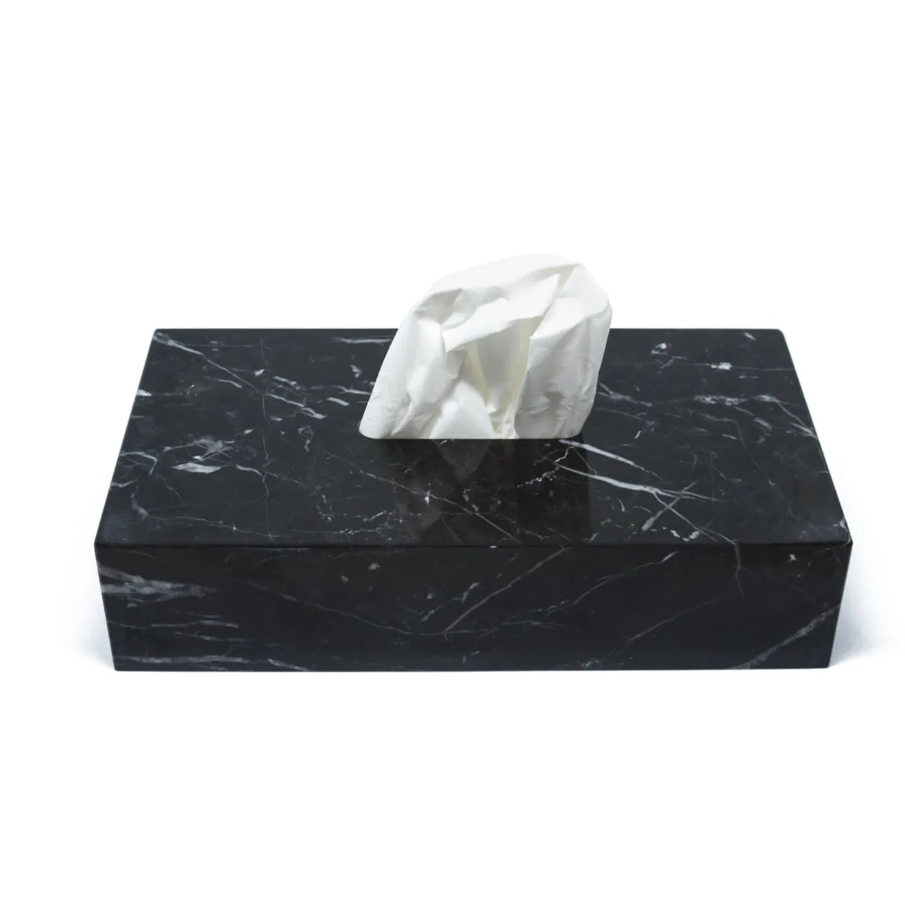 FiammettaV Home Collection Scatola per tessuti in marmo nero