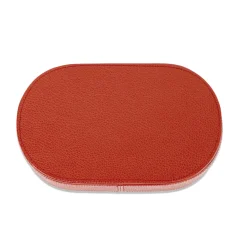 Cassigoli Scatola piccola con coperchio Oltrarno in legno e pelle rossa persiana