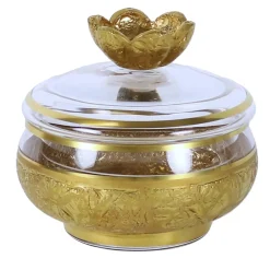 Griffe Montenapoleone by Vetrerie di Empoli Scatola piccola in vetro con base ispirata a Michelangelo