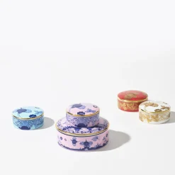 GINORI 1735 Scatola Portaoggetti Grande Rotonda Oriente Italiano Iris