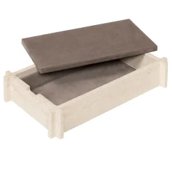 Giobagnara Scatola rettangolare in pelle e marmo Structura - Marrone