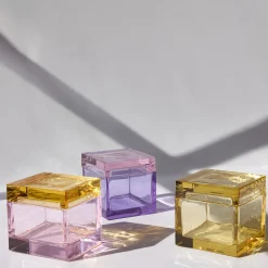 Studio Bojola Scatola Rosa in Cristallo Palmi