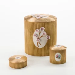 Cattin Porcellane Scatola rotonda in oro Belle Epoque