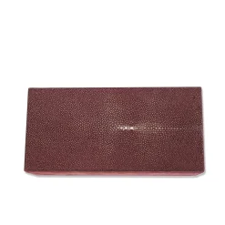 Cassigoli Scatola Stingray in pelle Nubuck Rosso Persiano