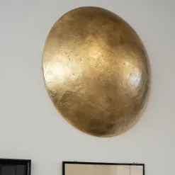 Romeo Design Scudo Scultura decorativa in vetro resina e foglia oro