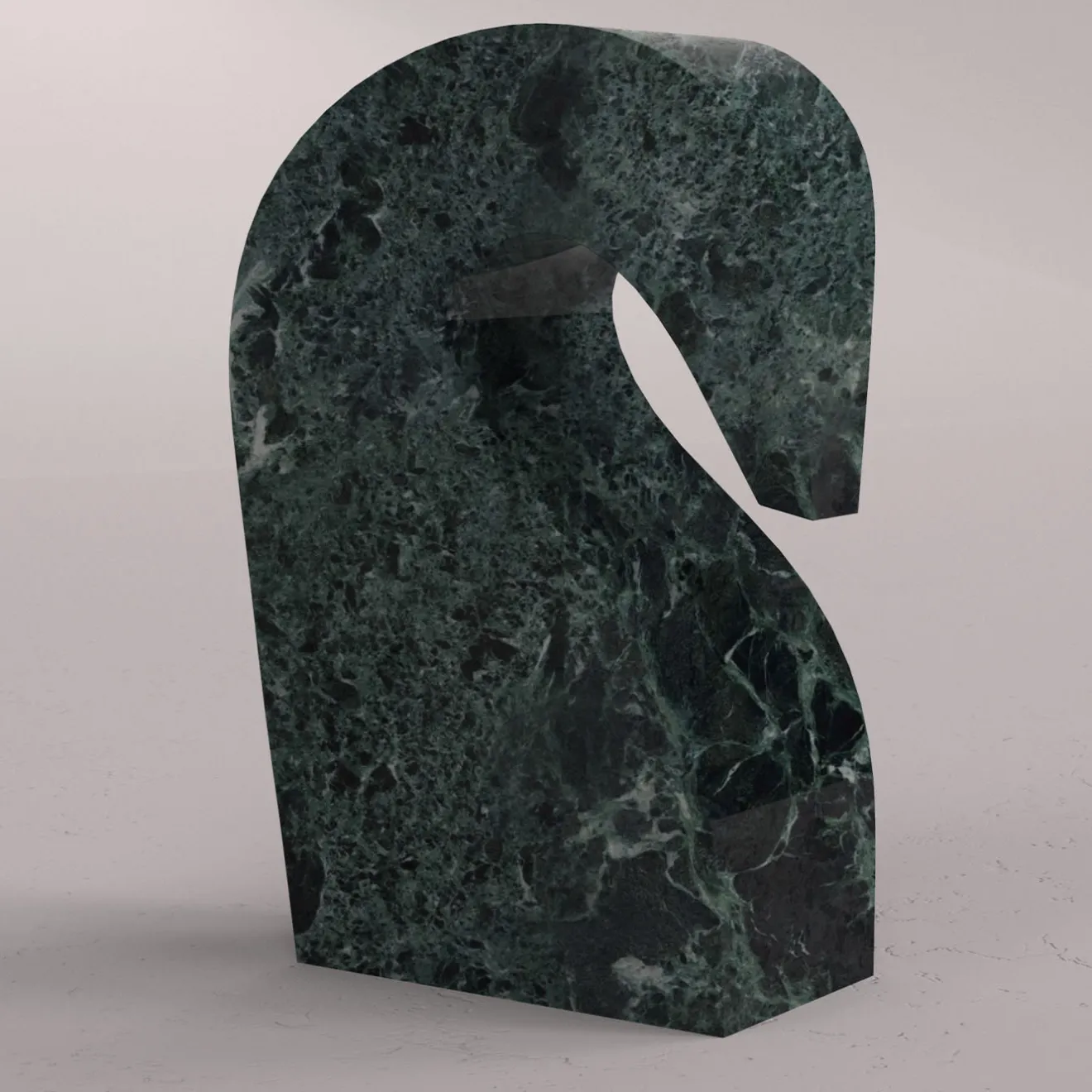 Carcino Design Scultura a forma di testa di cavallo Metis Verde Alpi