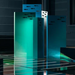 Anna Paola Cibin Scultura blu di Bosco D'Acqua alta 180 cm