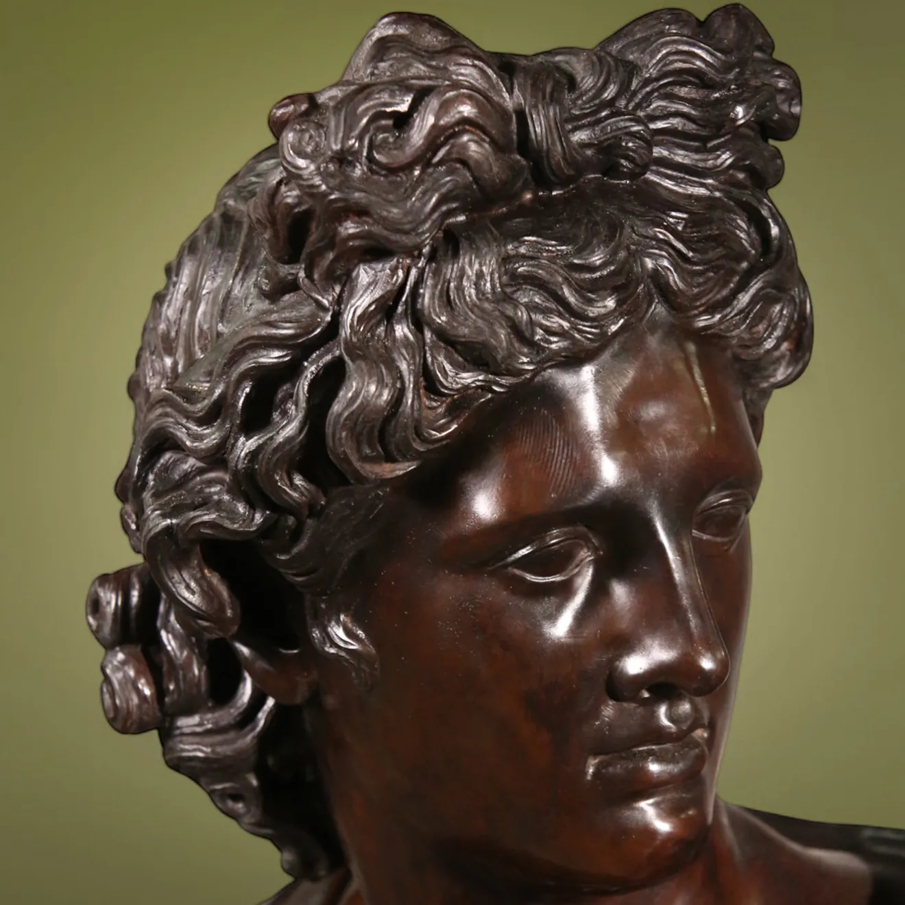 Fonderia Artistica Ruocco Scultura Busto Apollo in bronzo