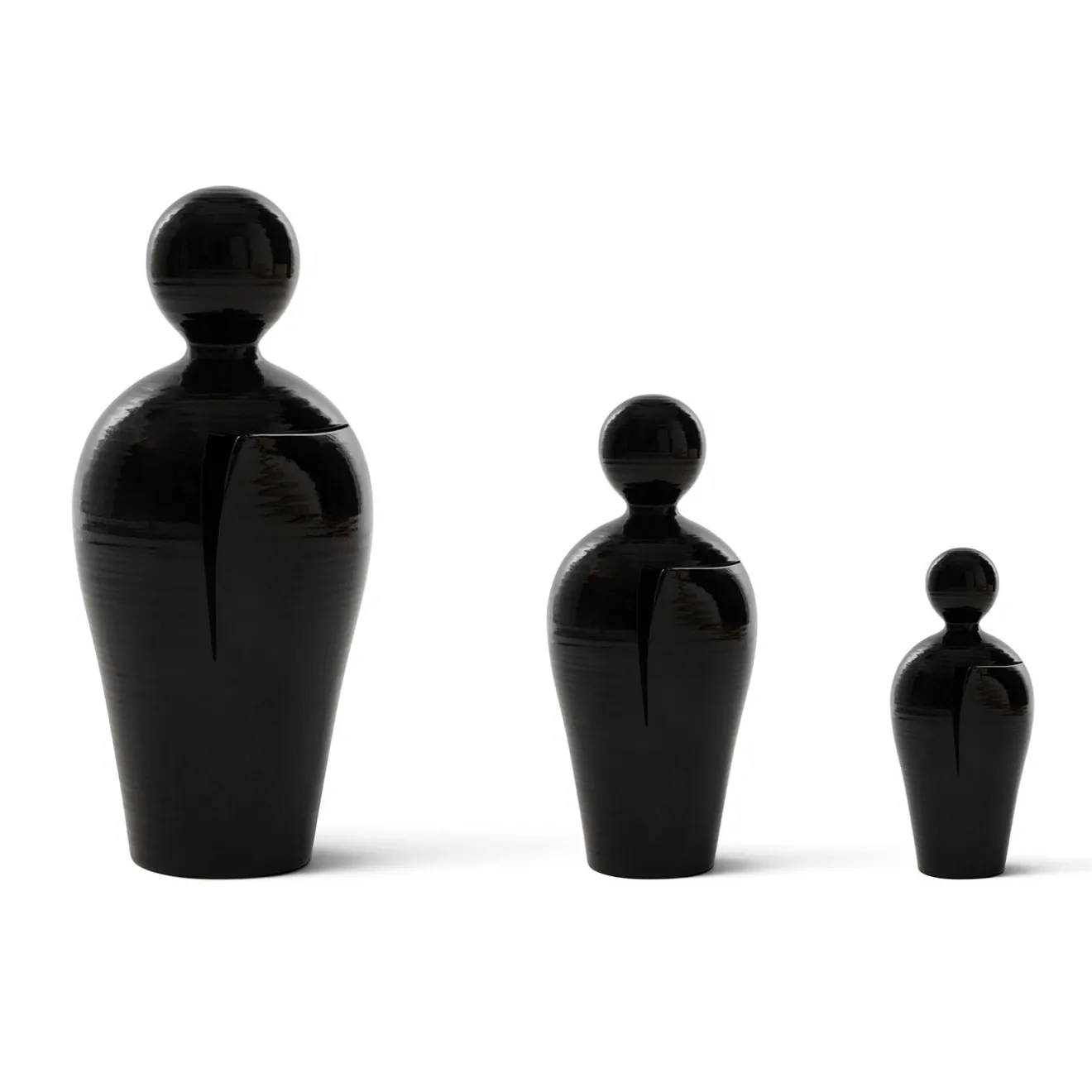 SANTOPECCATORE Scultura Da in Ceramica Nera