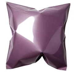 BAU Design Scultura da parete quadrata a forma di cuscino viola