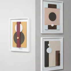 Giobagnara Scultura decorativa da parete Tabou con cornice bianca #1