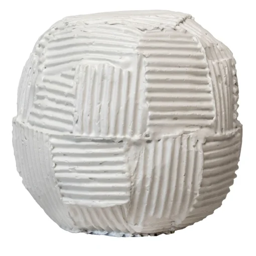 Paola Paronetto Scultura Decorativa Sfero Cartoccio Bianca