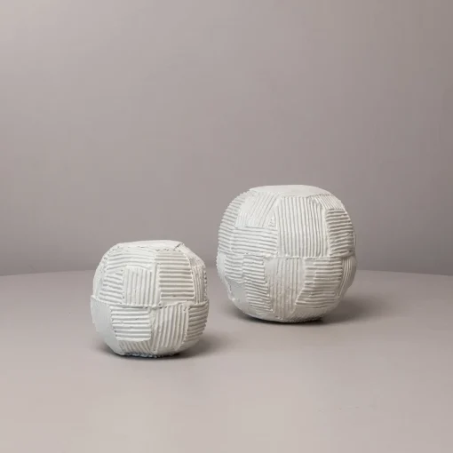 Paola Paronetto Scultura Decorativa Sfero Cartoccio Bianca