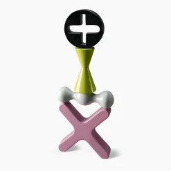 Bitossi Ceramiche Scultura Decorativa Totem Nera Verde Bianca e Rosa di Karim Rashid