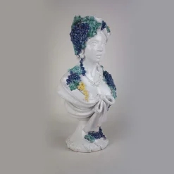 Alessandro Iudici Scultura di busto in ceramica autunnale
