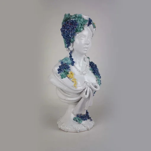 Alessandro Iudici Scultura di busto in ceramica autunnale