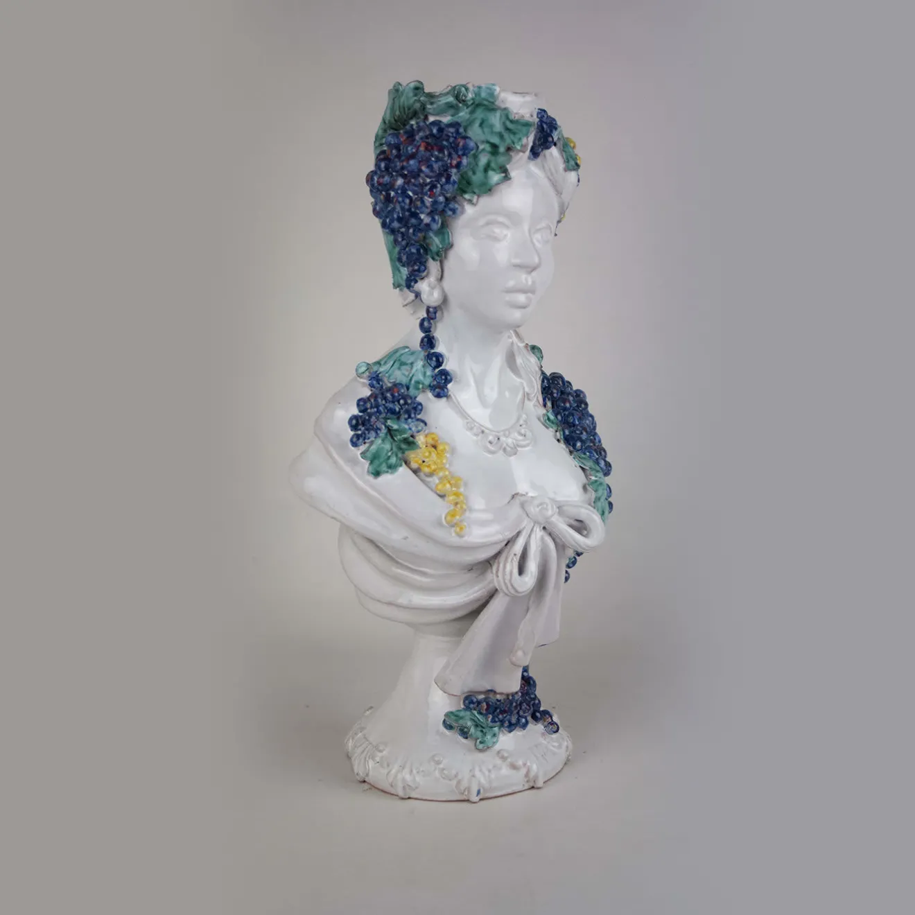 Alessandro Iudici Scultura di busto in ceramica autunnale