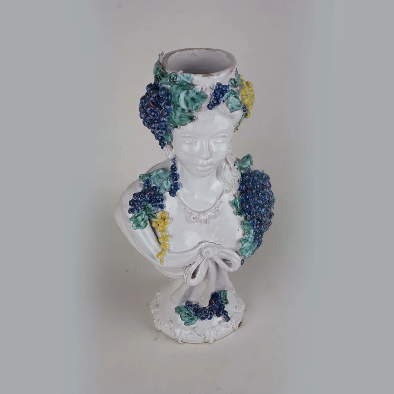 Alessandro Iudici Scultura di busto in ceramica autunnale