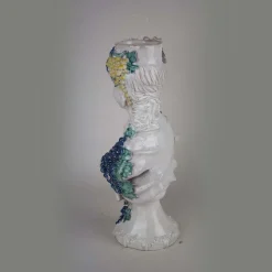 Alessandro Iudici Scultura di busto in ceramica autunnale