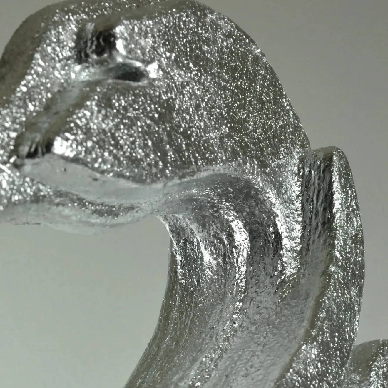 PB Studio Artigiano Scultura di cigno d'argento