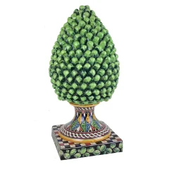 Alessandro Iudici Scultura di pigna verde siciliana di grandi dimensioni