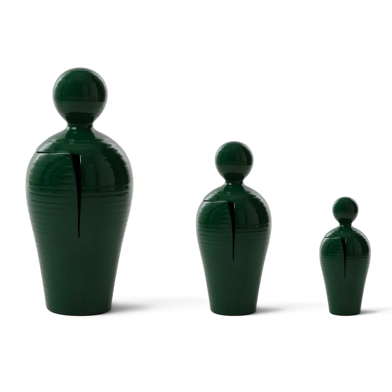 SANTOPECCATORE scultura Do in Ceramica Verde