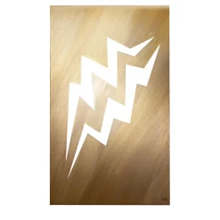 Marzia Boaglio Scultura in alluminio Fulmini Oro
