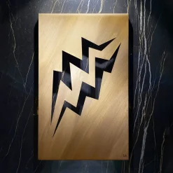 Marzia Boaglio Scultura in alluminio Fulmini Oro