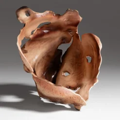 Bosa Scultura in ceramica marrone Courmayeur di Assia Karaguiozova