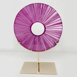 Ghirò Studio Scultura in cristallo viola Eye