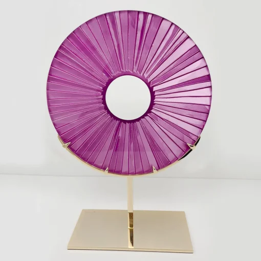 Ghirò Studio Scultura in cristallo viola Eye