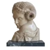 Todini Sculture Scultura in marmo Cleopatra Egiziano Giallo fauno dormiente con base