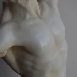 Todini Sculture Scultura in marmo di Carrara torso di satiro con base