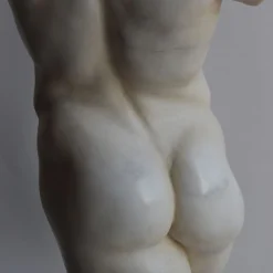 Todini Sculture Scultura in marmo di Carrara torso di satiro con base