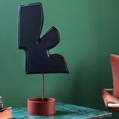 DareForma Scultura in pelle nera L'infiorescenza