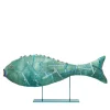 Anna Paola Cibin Scultura In Velluto Joyful Fish Verde Acqua