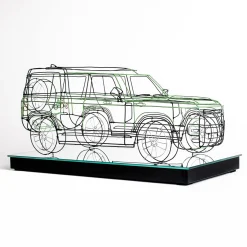 Profilo Scultura Land Rover in filo metallico