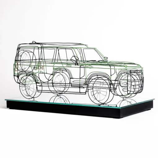 Profilo Scultura Land Rover in filo metallico
