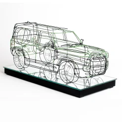 Profilo Scultura Land Rover in filo metallico