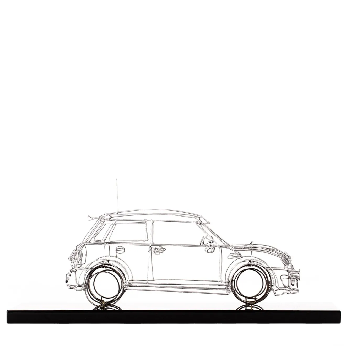 Profilo Scultura Mini Cooper in filo metallico
