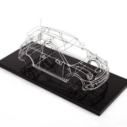 Profilo Scultura Mini Cooper in filo metallico