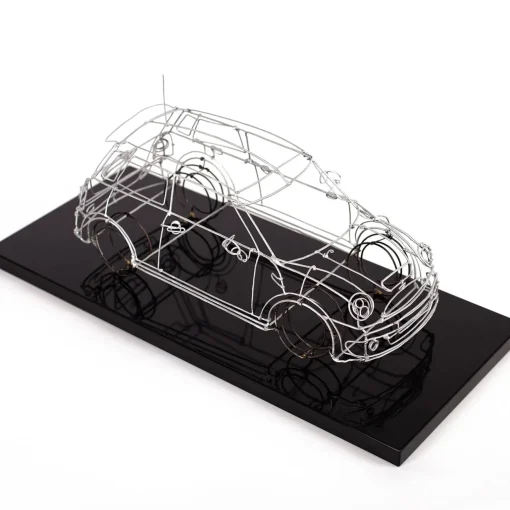 Profilo Scultura Mini Cooper in filo metallico