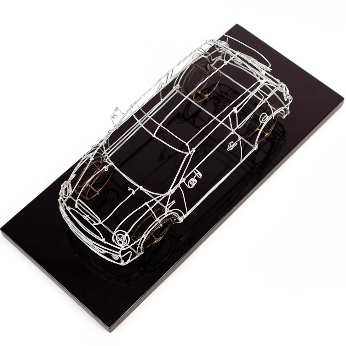 Profilo Scultura Mini Cooper in filo metallico