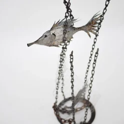 Idee del Fabbro Scultura Pesci In Mare